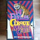 Authentic Vintage MONACO Festival CIRQUE MONTE CARLO 1989 60X40 POSTER Poster