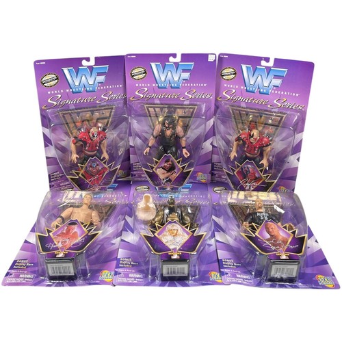 “97 WWF Signature Series 1 Complete Set WWE Wrestling Bone Crunching Hawk Animal - Picture 2 of 11
