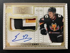 23-24 The Cup Hockey Splendor Rookie Patch Auto SP-CZ Connor Zary #/49