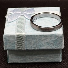 Men s Tungsten Carbide Wedding Band Ring Size 10 3mm Brushed Polished