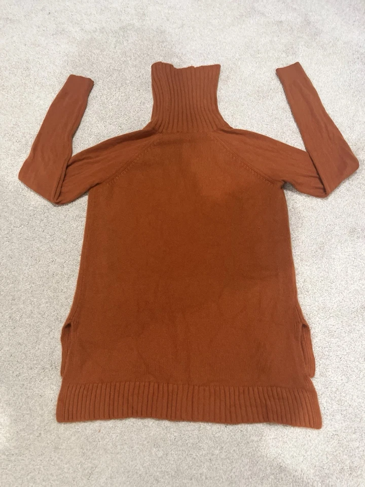 Suéter túnica cuello alto 100 % cachemir Ann Taylor nuevo sin etiquetas $229 para mujer color óxido M Foto 4 de 4