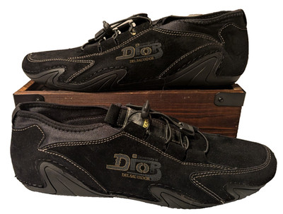 RARE UNIVERSITY OF DIOR DEL SALVADOR MENS SHOES BLACK SUEDE Y2K DRIVING TECHWEAR