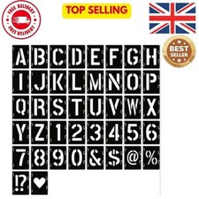 2 Inch Letter Stencils Alphabet Numbers Reusable Painting Craft Template