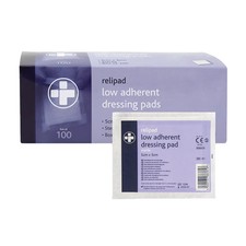 Relipad Sterile Low Adherent Dressing Pads – Non-Stick Wound Care (Pack of 100)