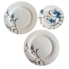 Fitz and Floyd everyday bone China nevaeh white 2 Dinner Plates 1 Salad Plate  — photo 1