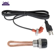 For 2003-2010 F250 F350 F450 6.0L 6B018 Engine Block Heater Element & Cable Cord