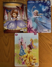 Lot of 3 Disney Princess Puzzles Cardinal Industries 16 Piece Preschool Age