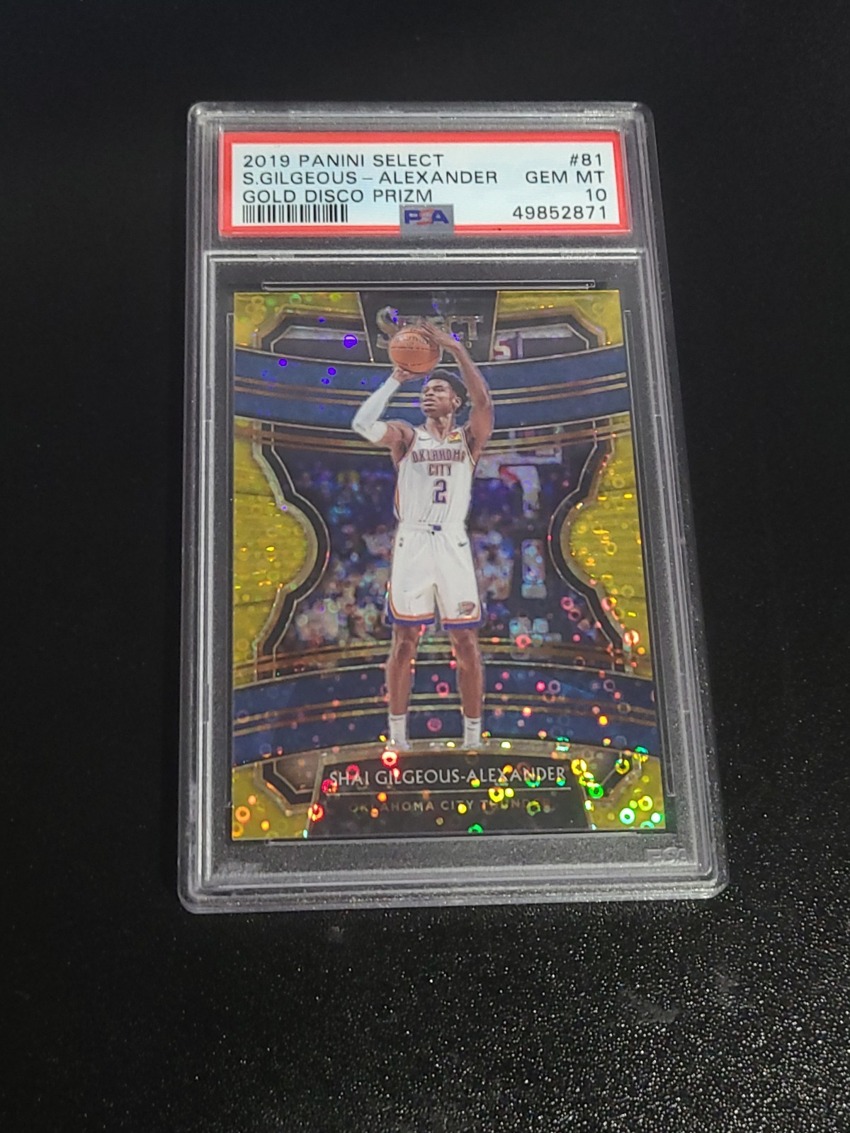 2019-20 Select Shai Gilgeous-Alexander - Gold Disco Prizm /10 - PSA 10 GEM MT