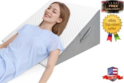 Bed Wedge Pillow for Sleeping,12Inch Elevated Wedge Pillow for Sleep Apnea, 1...