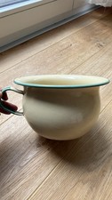 Orginal Emaille-Nachttopf &Oslash; 24 Cm Hersteller Kockums (Schweden) Vintage
