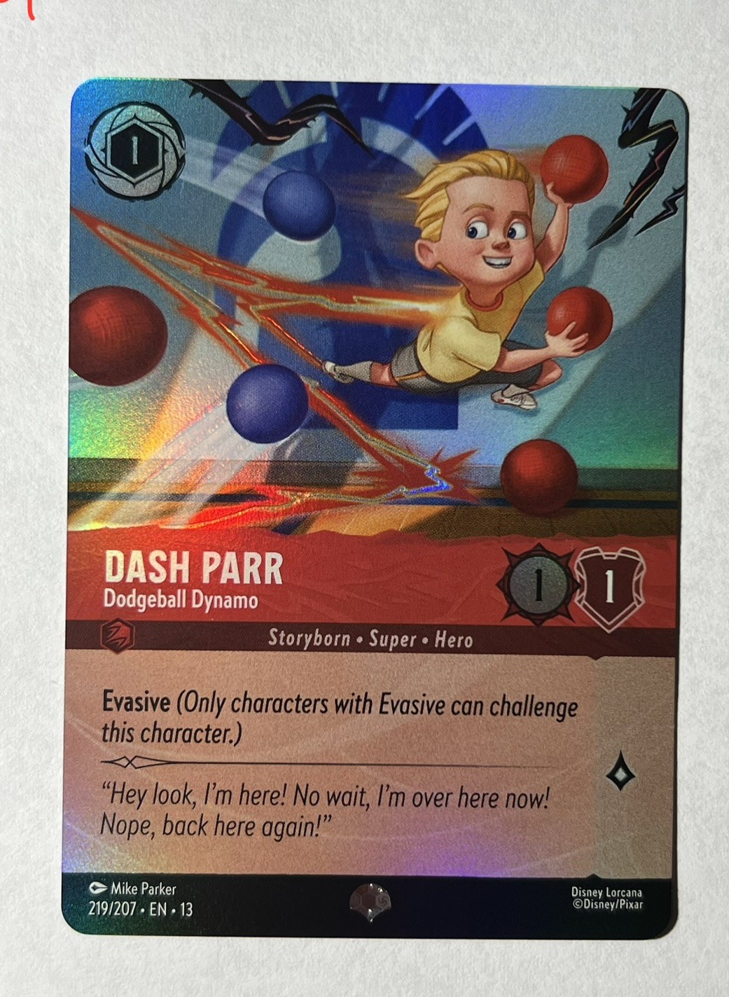 Dash Parr - Dodgeball Dynamo (Epic) 219/207 Attack of the Vine! Holo