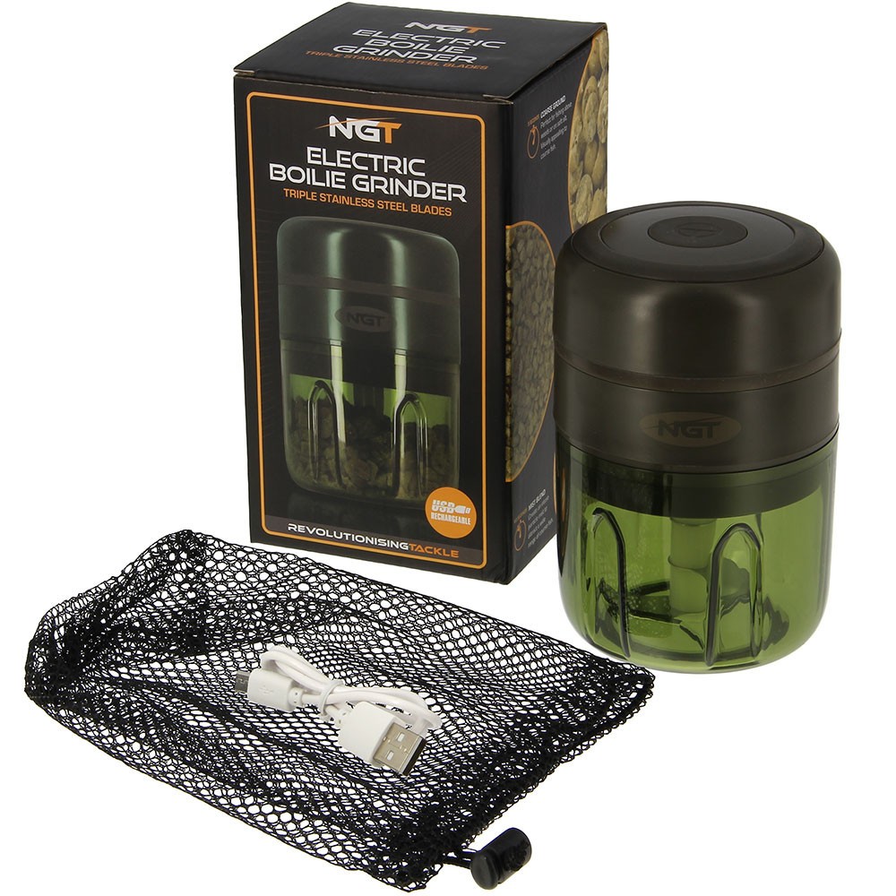 Boilie Bait Grinder Carp Fishing Electric Rechargeable with 60 PVA Bags NGT - Image 7