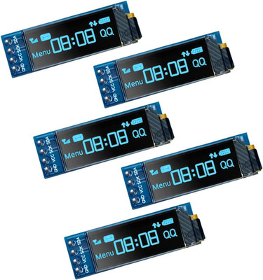 5 Pcs 0.91 Inch I2C IIC OLED Display Module OLED Screen DC 3.3V~5V Compatible wi