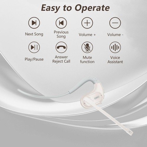 Bluetooth Headset with Removable Microphone, Wireless Headset w/DSP Noise Can... - Picture 8 of 9