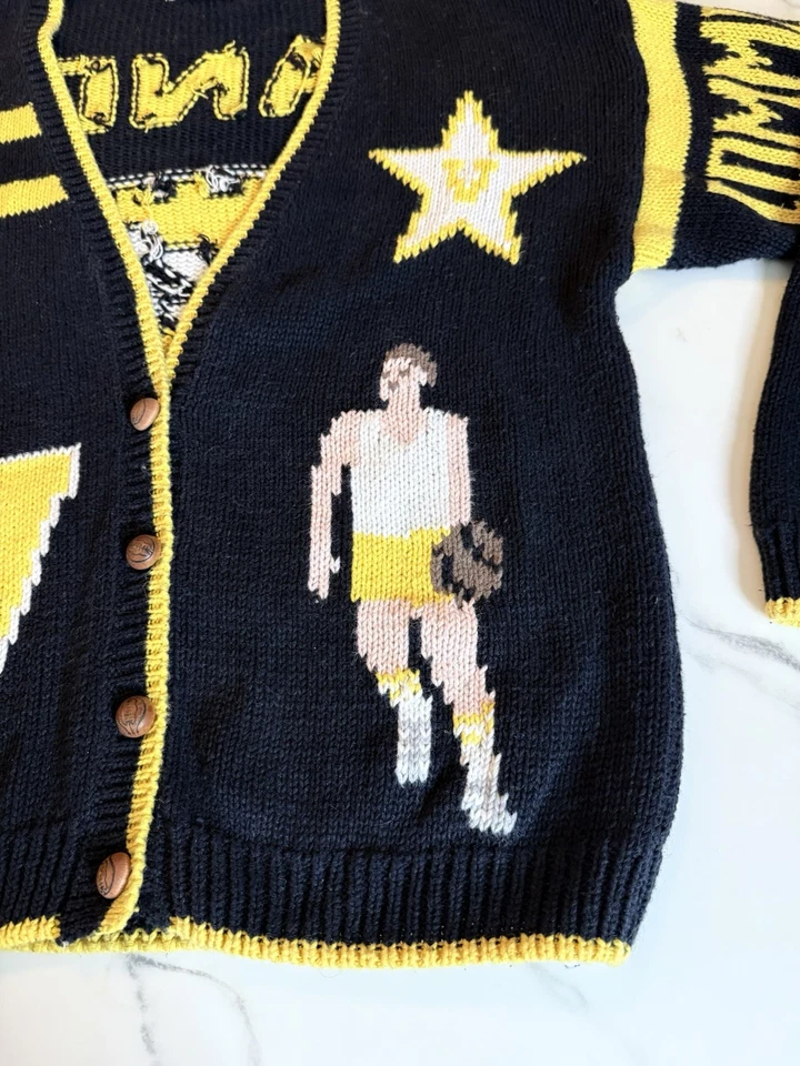 Cárdigan Suéter Vintage Belle Point Vanderbilt VANDY Estilo Letterman Talla L-GC Foto 3 de 4