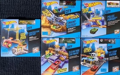 HOT WHEELS CITY BULK PLAY SETS x5 : TRACK SYSTEM CONNECT SETS