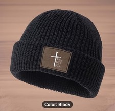 The Way, The Truth, The Life Jesus Beanie Knit Hat Black Unisex Adult New