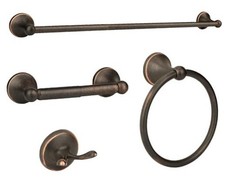 4 Piece Antique Bathroom Hardware Accessories Set Oil Oil Rubbed Brushed Bronze