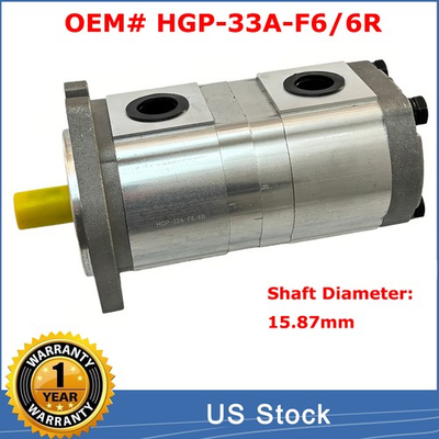 #ad New Hydraulic Tandem Double Gear Pump 15.87mmd Shaft Replacement HGP 33A F6 6R $215.00