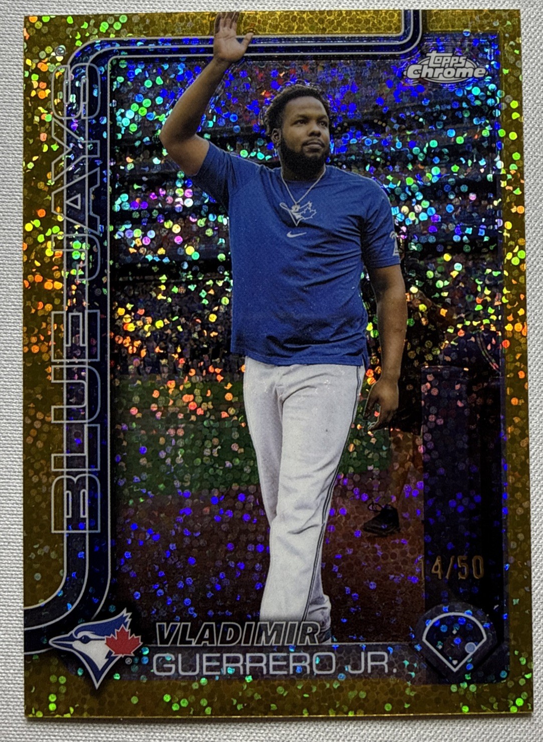 2025 Topps Chrome Vladimir Guerrero Jr. Image Variation Gold Speckle 47/50 #259