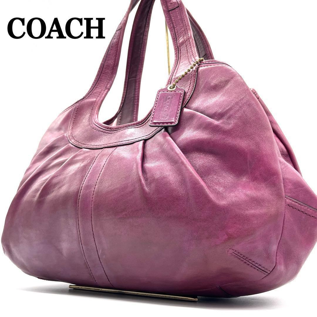 Vintage Coach Shoulder Hand bag ERGO 12248 Purple Leather