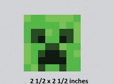 Creeper Face Wall Decal Peel & Stick Minecraft Art Decor Cling Wallpaper Sticker