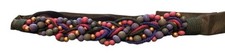 Carolyn Tanner Designs Multicolor Beaded Braided Elastic Belt