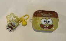 SPONGEBOB SQUAREPANTS AIRPOD PRO 2 CASE Earbuds Earphones Holder Bell Charms NEW