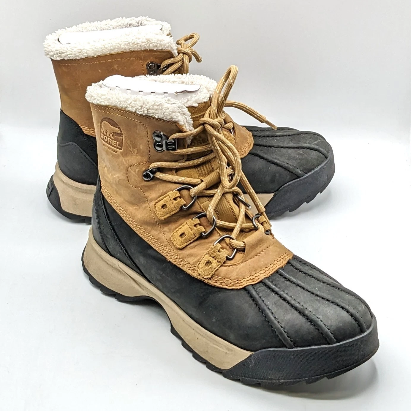 Sorel Scout 87 Lux Insulated Waterpoof Men's Work Boots [Caribou Buff/Black] 10