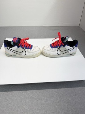 Nike Air Force 1 React DIMSIX Astronomy Blue Sneakers Shoe sz 5Y. Clean Preowned