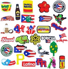 Felvjiaa 30pcs Puerto Rico Charms, Rican Boricua Shoe Charms,Shoe or...