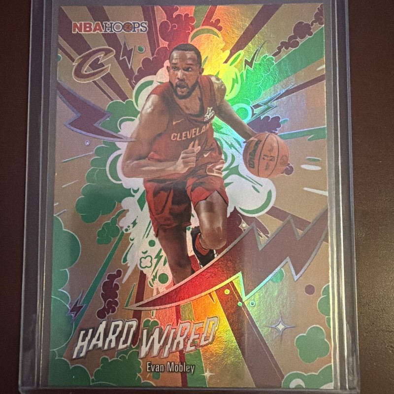 2025-26 Topps NBA Hoops Hard Wired Evan Mobley Green Insert Cavaliers #HW-18