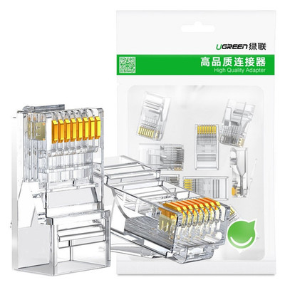 UGREEN RJ45-STECKER NW120 ETHERNET 8P/8C CAT.6/6E FÜR UTP-KABEL 100 STK