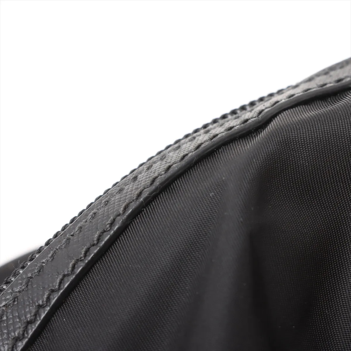 Prada Tessuto & saffiano nylon x leather Boston bag Black VA0796 thumbnail 15
