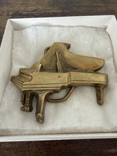 Solid Brass Belt Buckle Grand Piano Buckle 1970s Music Band Vintage Heavy