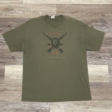 Vintage Che Guevara T Shirt Army Green Revolution Now! AK47 Mens Size XL