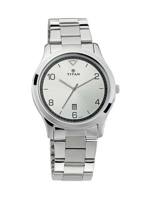 White Dial Analog Watch with Date Function for Men
