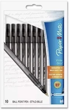 Paper Mate Write Bros Ballpoint Pens, Medium 10 Count (Pack of 1), Black