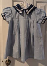 Vintage Sailer Dress Nautical Size 5 Little Evie VGVC Made In The USA
