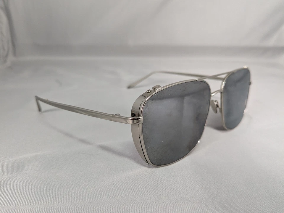Linda Farrow Sunglasses / LFL / 453/2 / White Gold Frames / Mirrored Lenses - Image 2 of 4