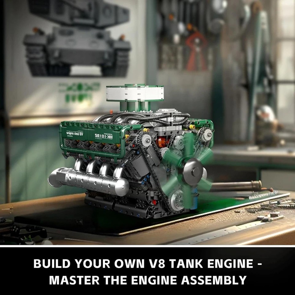 10182 V8 Engine Model Kit That Runs - Build Your Own Mini Engine ...