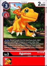 Agumon BT5-007 C C Battle of Omni Digimon Near Mint