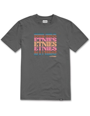 Etnies Stack Retro Kurzarm T-Shirt anthrazit Herren