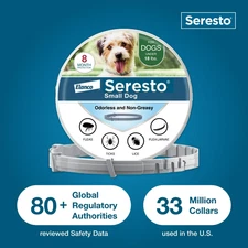 Seresto Flea and Tick Collar 8 Months Protection for Small Dogs - 18lbs - NEW