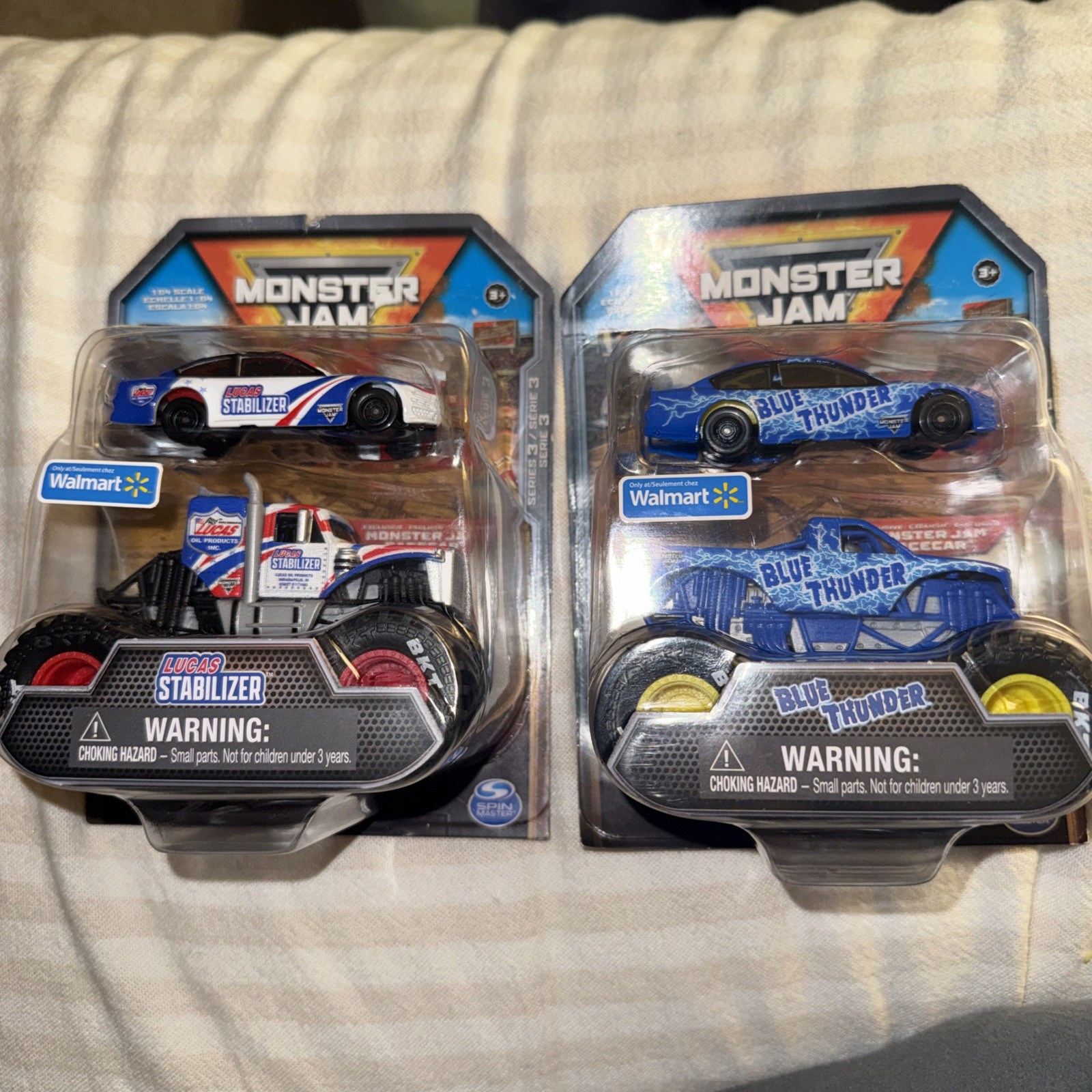 Stabilizer Monster Truck & Car" & Blue Thunder  Set New