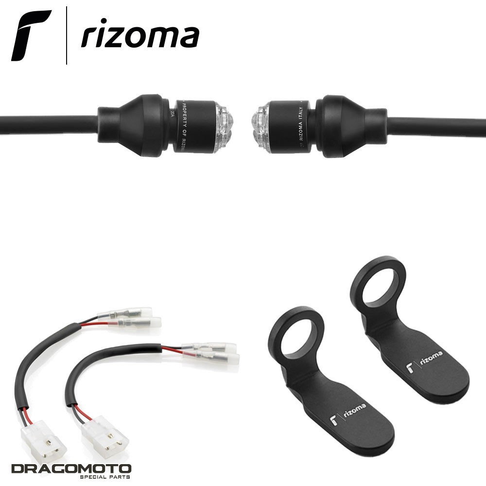 Clignotants Rizoma Light Unit Aprilia RSV4 1100 en aluminium taillé CNC noir