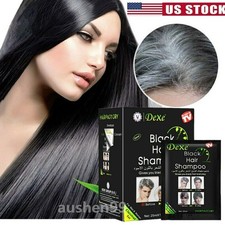 25mlX10Pcs Instant 5-Min Black Hair Dye Shampoo Permanent Hair Color Dye Natural