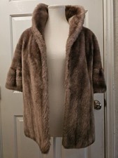 Vintage Designer Regina Glenara By Glenoit Faux Fur Coat Wrap One Size