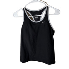 Nike Tank Top Women's Medium Cropped Racerback Round Neck Active Athletic