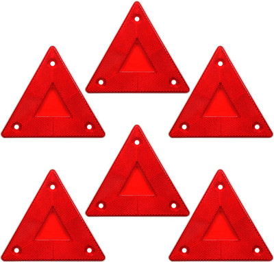 Red Safety Reflector Warning Sign Slow Moving Vehicle Triangle For Truck Car Etc